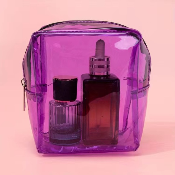 Womens NEW Royal Purple PVC Cosmetic Bag/Travel Bag/Tarot Clutch/Mini Purse, OS - Picture 7 of 7